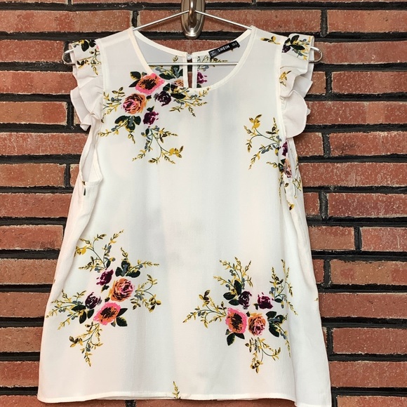 SHEIN Tops - Shein  Cap Sleeve Blouse SZ - M